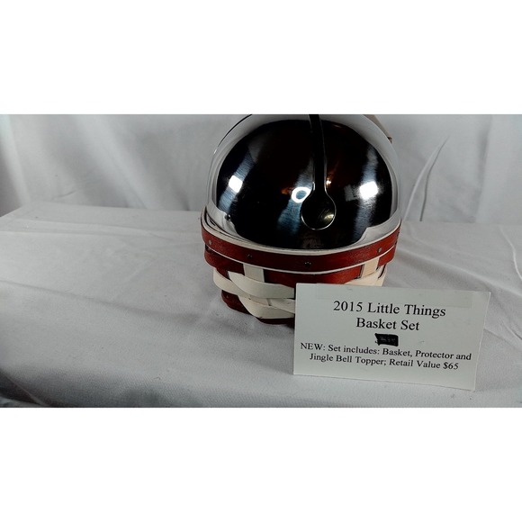 Longaberger Little Things Basket Set with Jingle Bell Topper- NEW - Picture 12 of 14